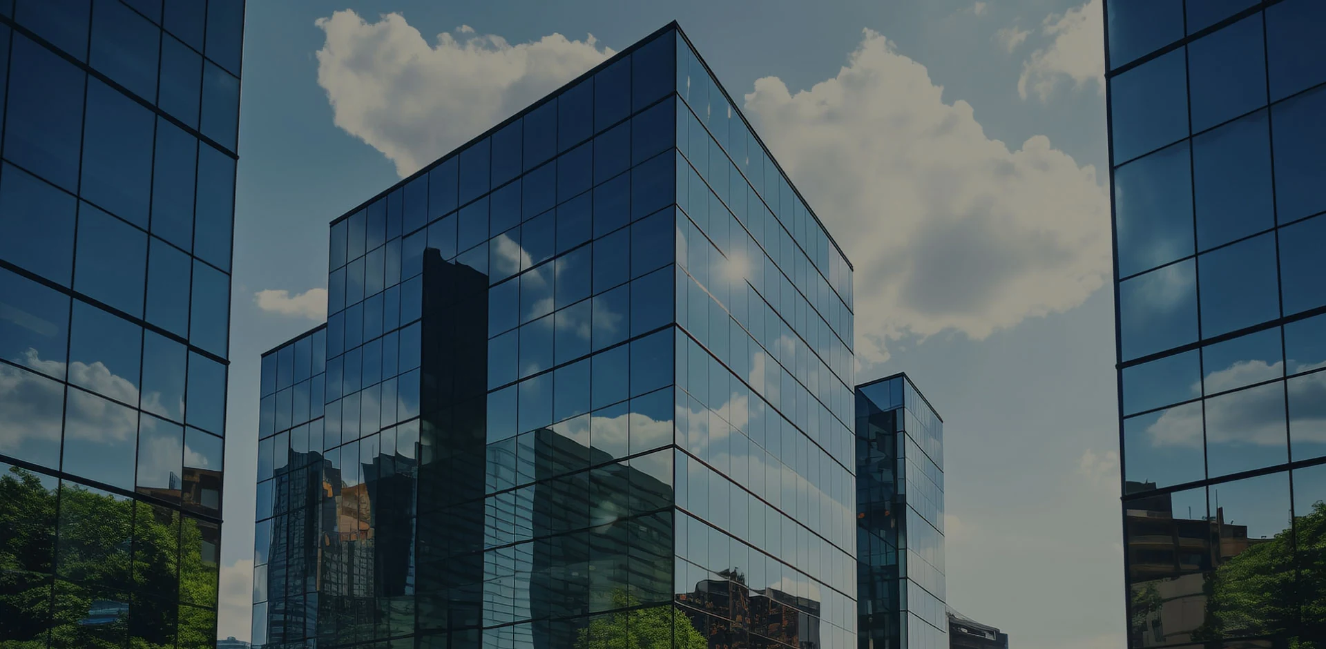 Modern business park and office buildings
